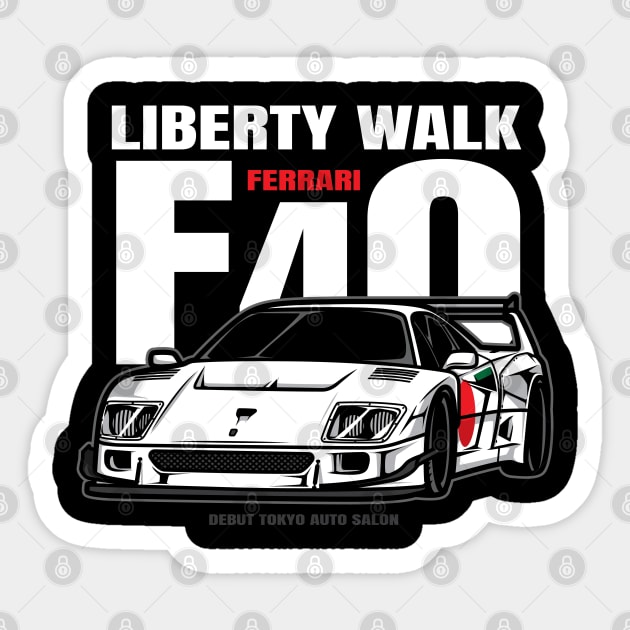 LIBERTY WALK F40 Sticker by Rockartworks